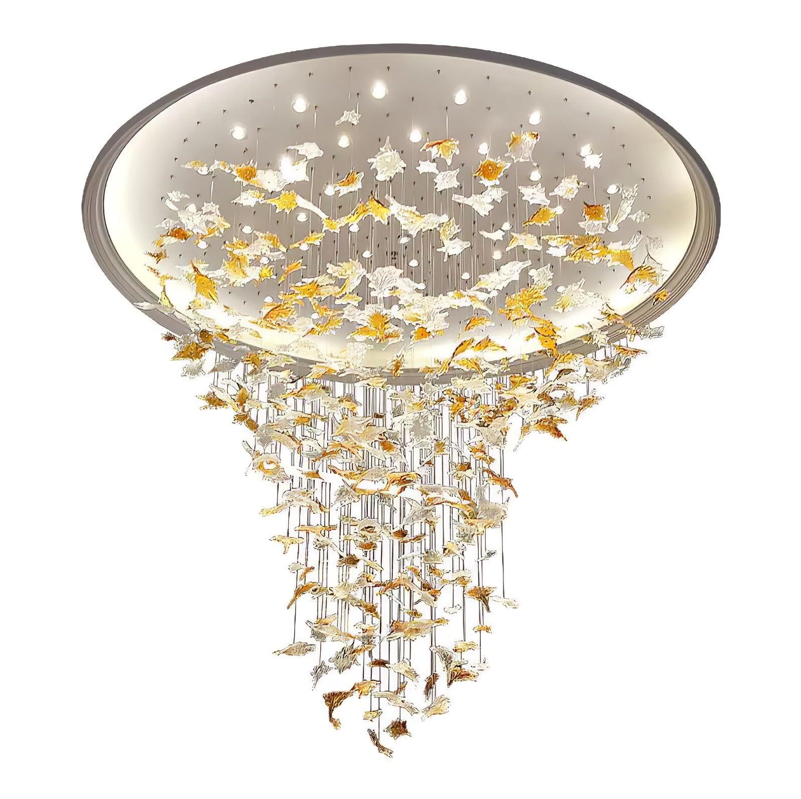 Syraean Lustre en cristal multicolore en forme de feuille d'érable - Neutralighting