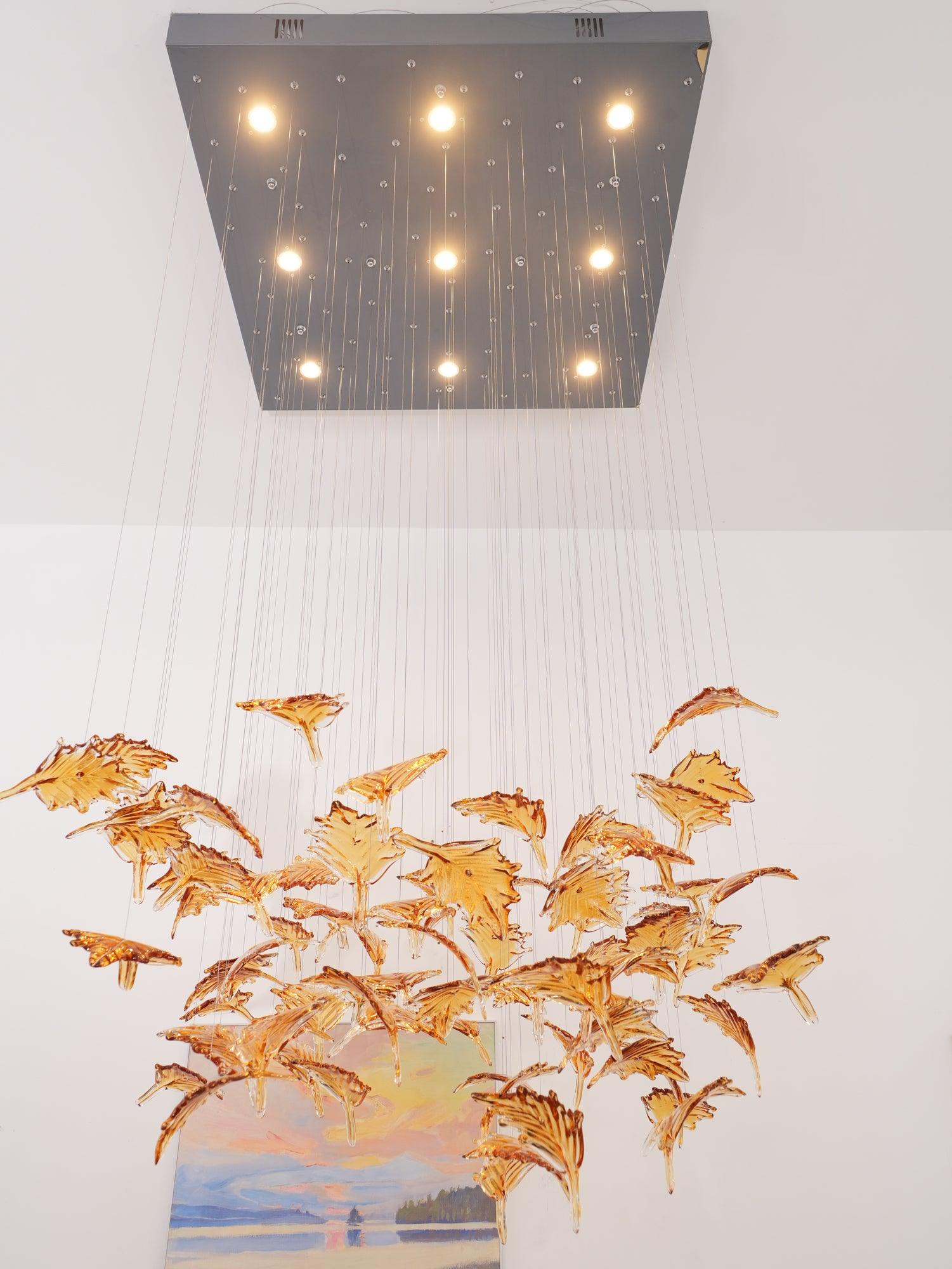 Syraean Lustre en cristal multicolore en forme de feuille d'érable - Neutralighting
