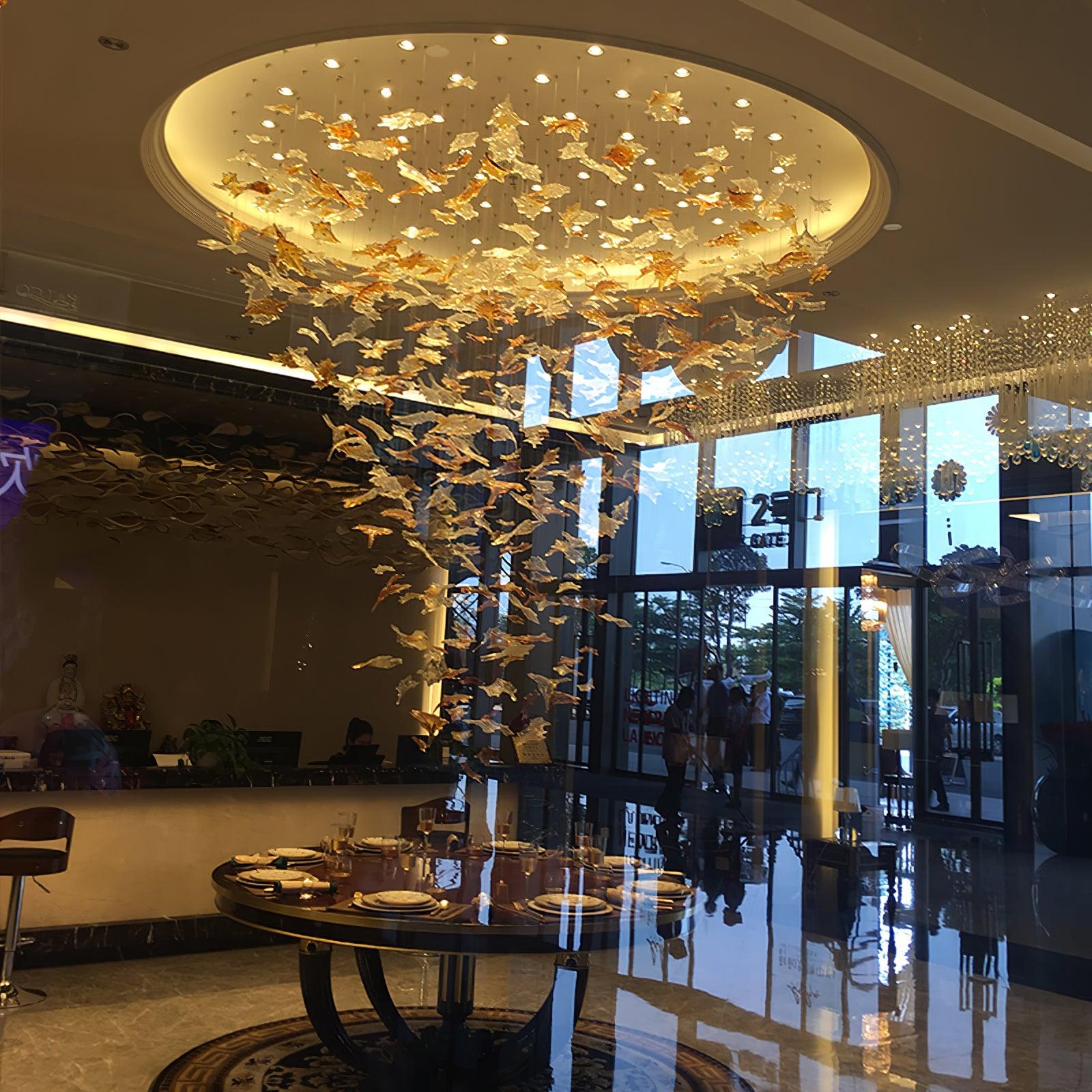 Syraean Lustre en cristal multicolore en forme de feuille d'érable - Neutralighting