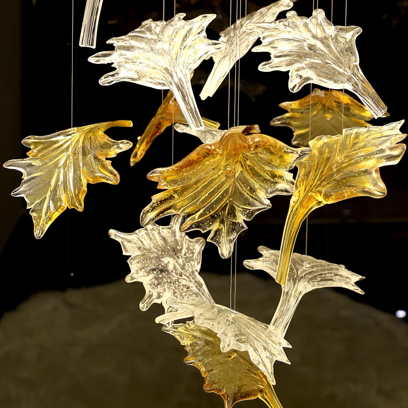Syraean Lustre en cristal multicolore en forme de feuille d'érable - Neutralighting