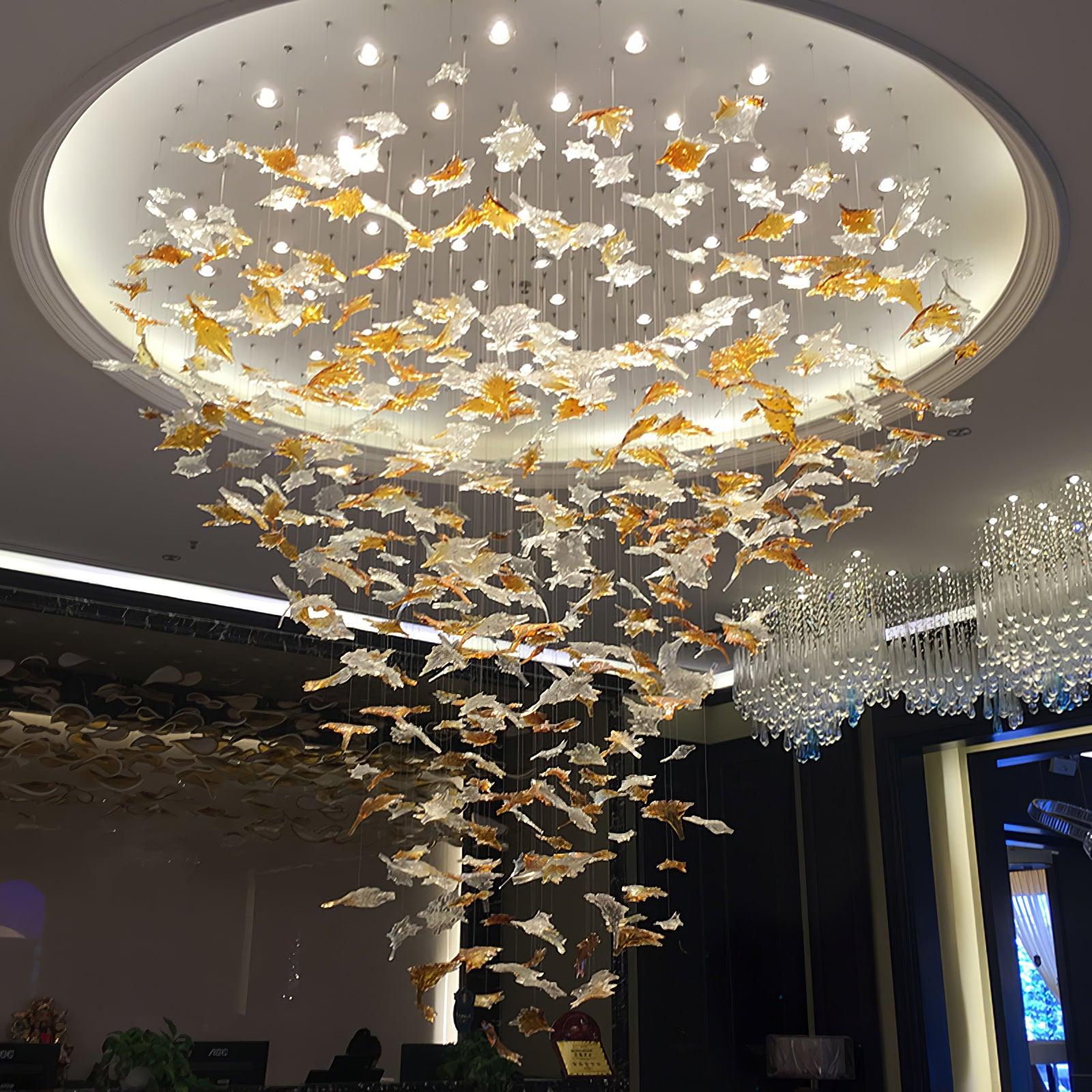 Syraean Lustre en cristal multicolore en forme de feuille d'érable - Neutralighting
