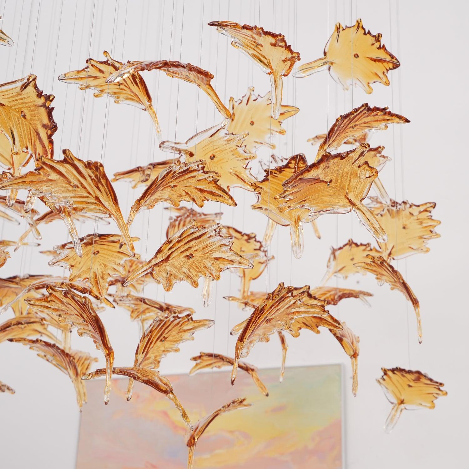 Syraean Lustre en cristal multicolore en forme de feuille d'érable - Neutralighting