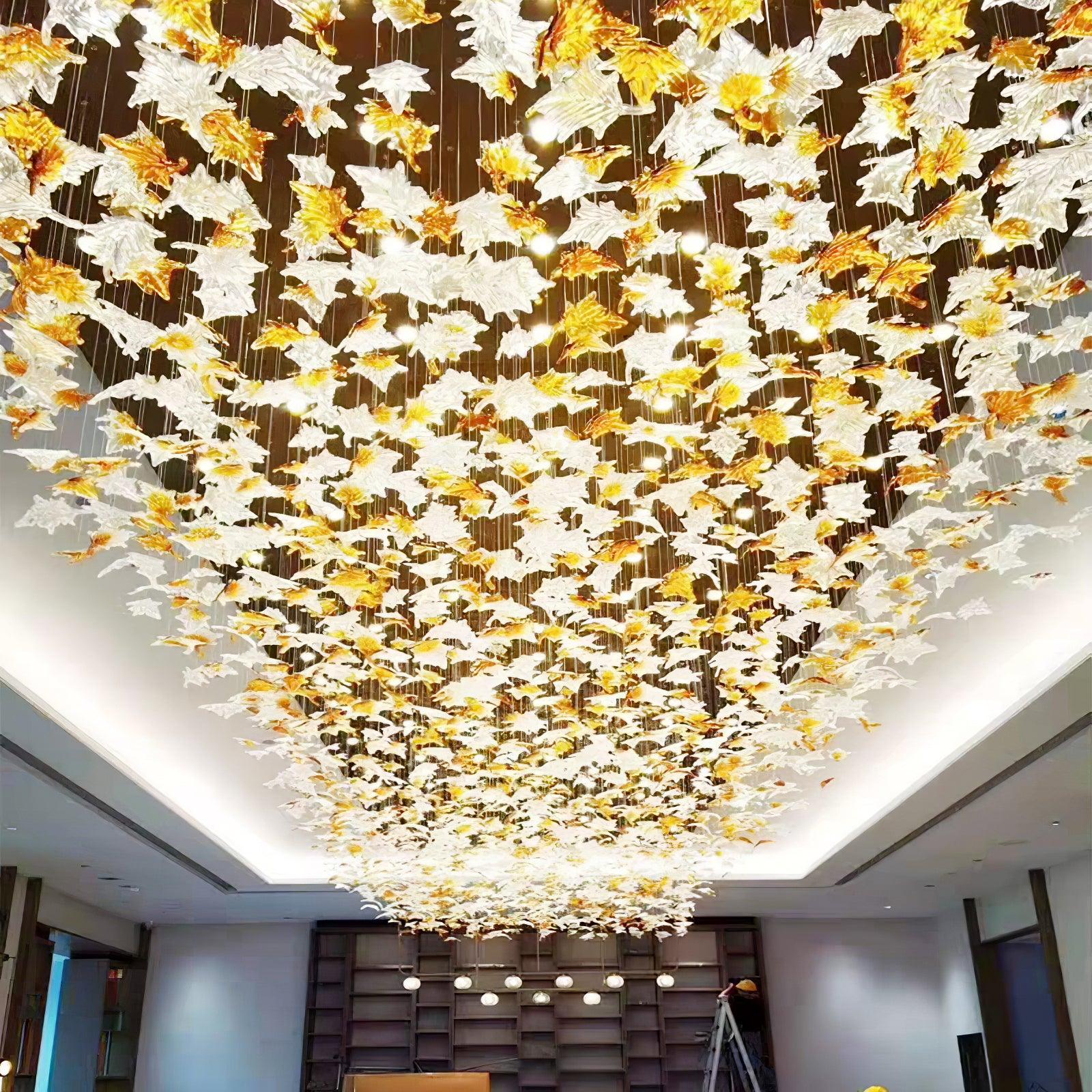 Syraean Lustre en cristal multicolore en forme de feuille d'érable - Neutralighting