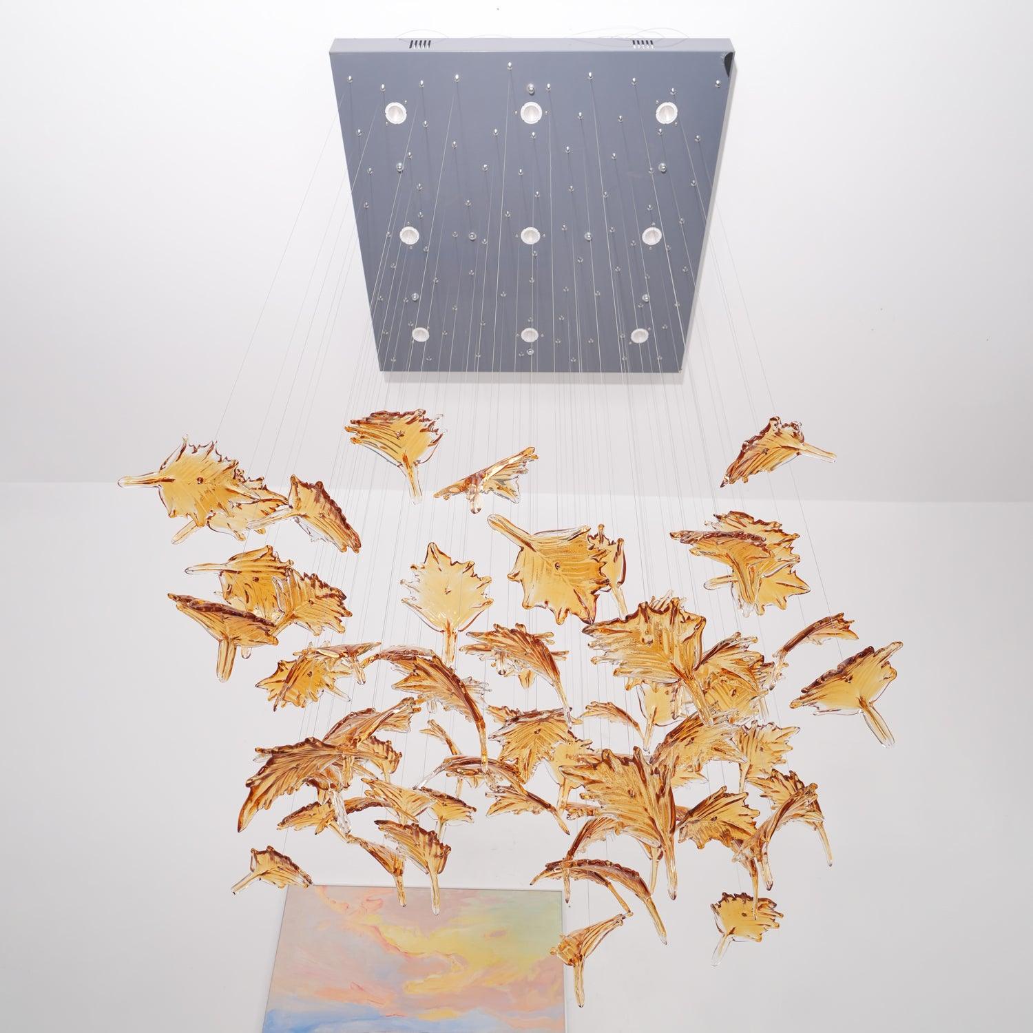 Syraean Lustre en cristal multicolore en forme de feuille d'érable - Neutralighting