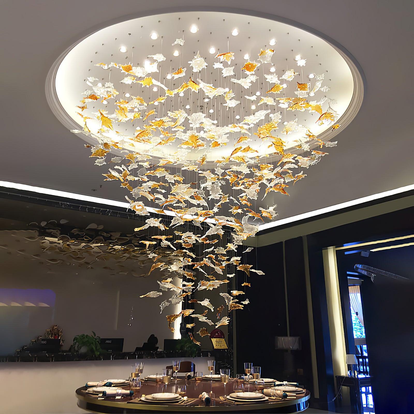 Syraean Lustre en cristal multicolore en forme de feuille d'érable - Neutralighting