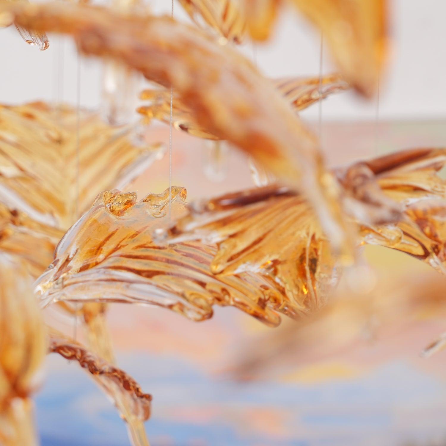 Syraean Lustre en cristal multicolore en forme de feuille d'érable - Neutralighting