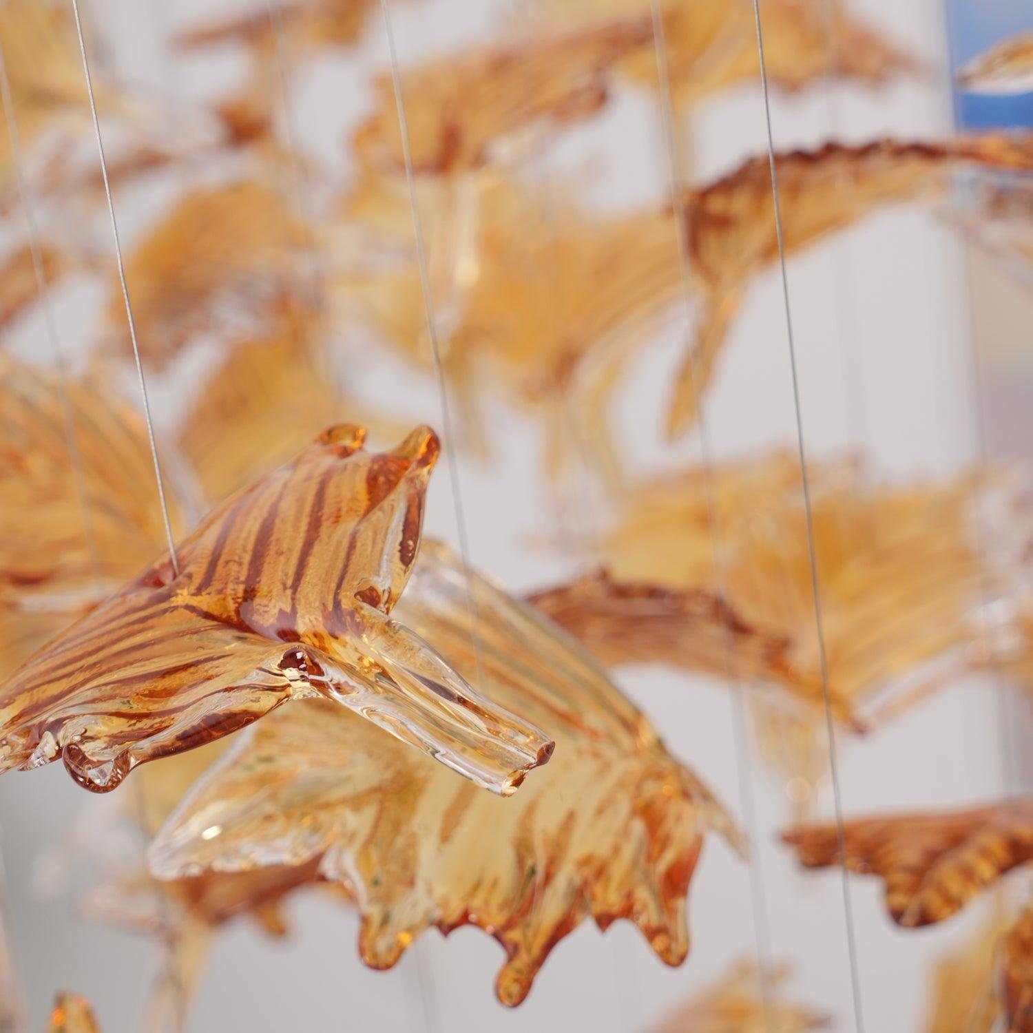 Syraean Lustre en cristal multicolore en forme de feuille d'érable - Neutralighting