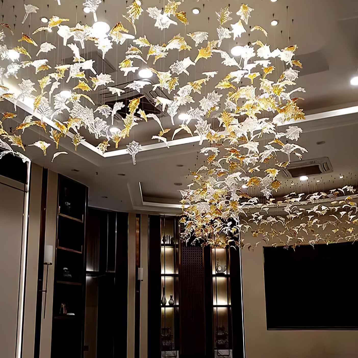 Syraean Lustre en cristal multicolore en forme de feuille d'érable - Neutralighting