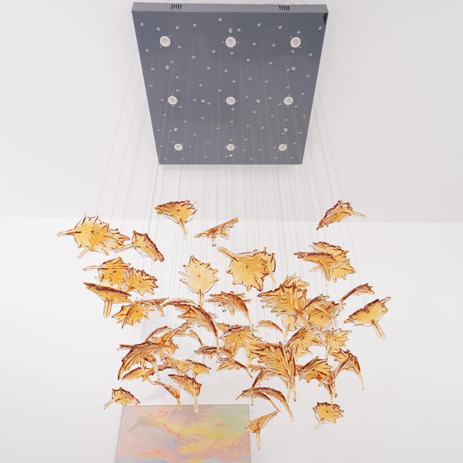 Syraean Lustre en cristal multicolore en forme de feuille d'érable - Neutralighting