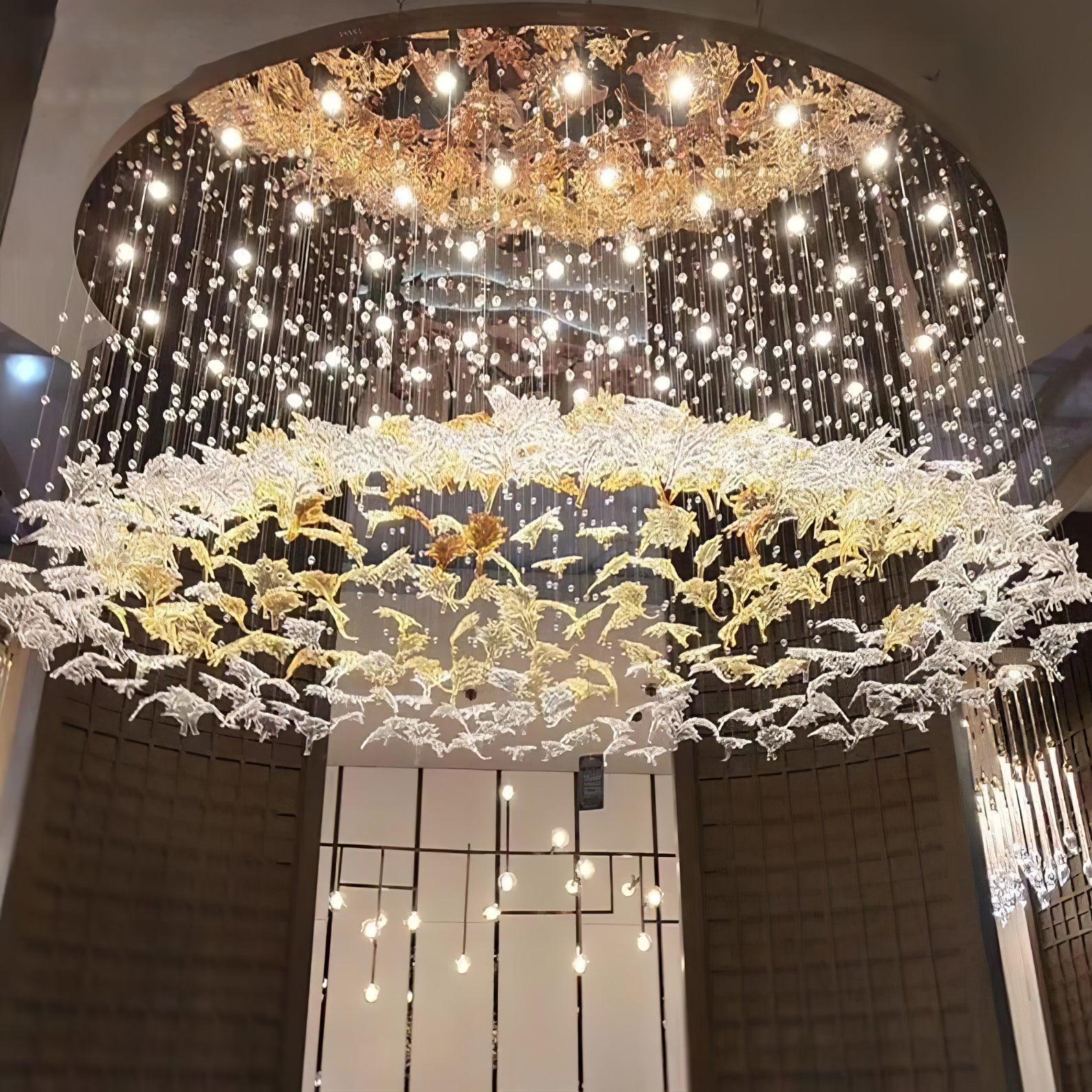Syraean Lustre en cristal multicolore en forme de feuille d'érable - Neutralighting