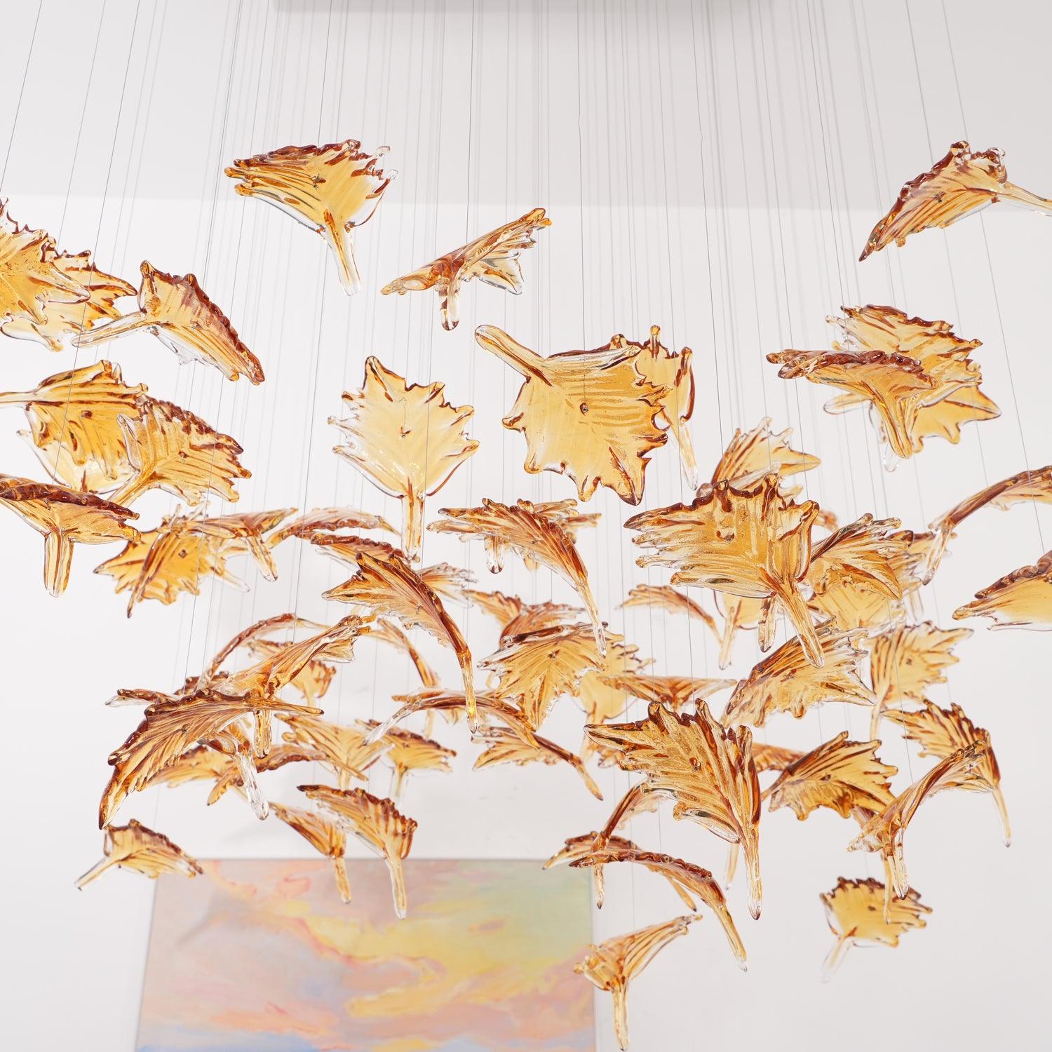 Syraean Lustre en cristal multicolore en forme de feuille d'érable - Neutralighting