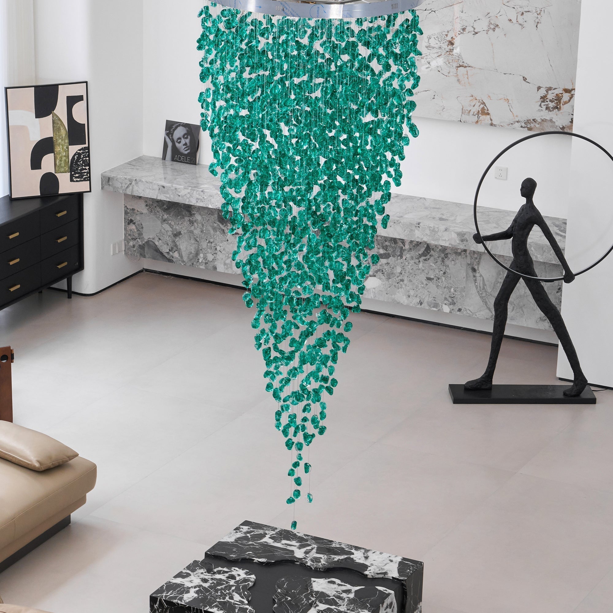 Veshaa Lustre en cristal de pierre de luxe postmoderne - Neutralighting