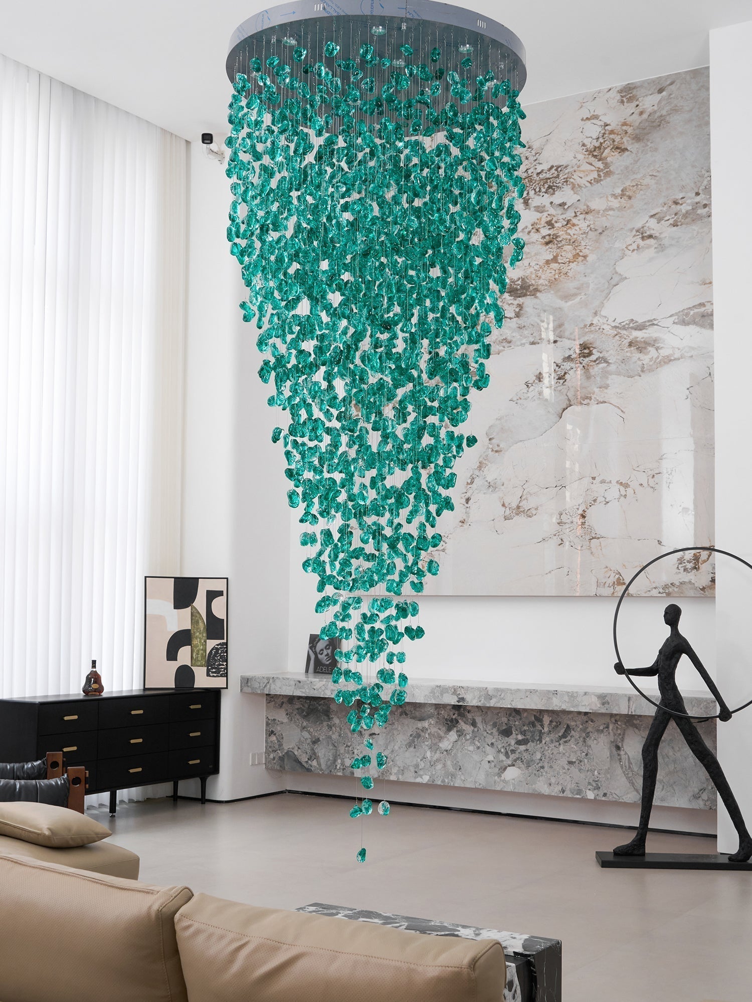 Veshaa Lustre en cristal de pierre de luxe postmoderne - Neutralighting