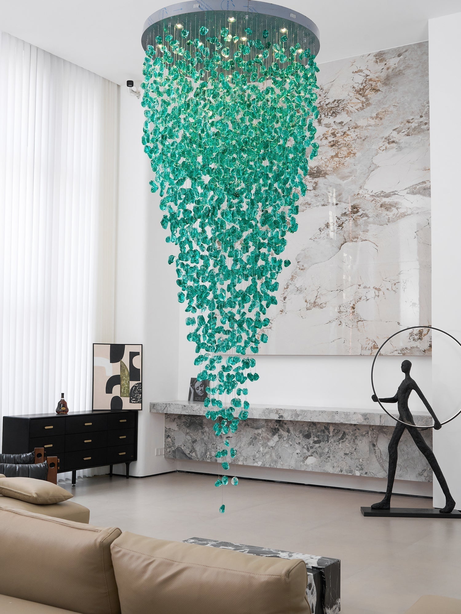 Veshaa Lustre en cristal de pierre de luxe postmoderne - Neutralighting