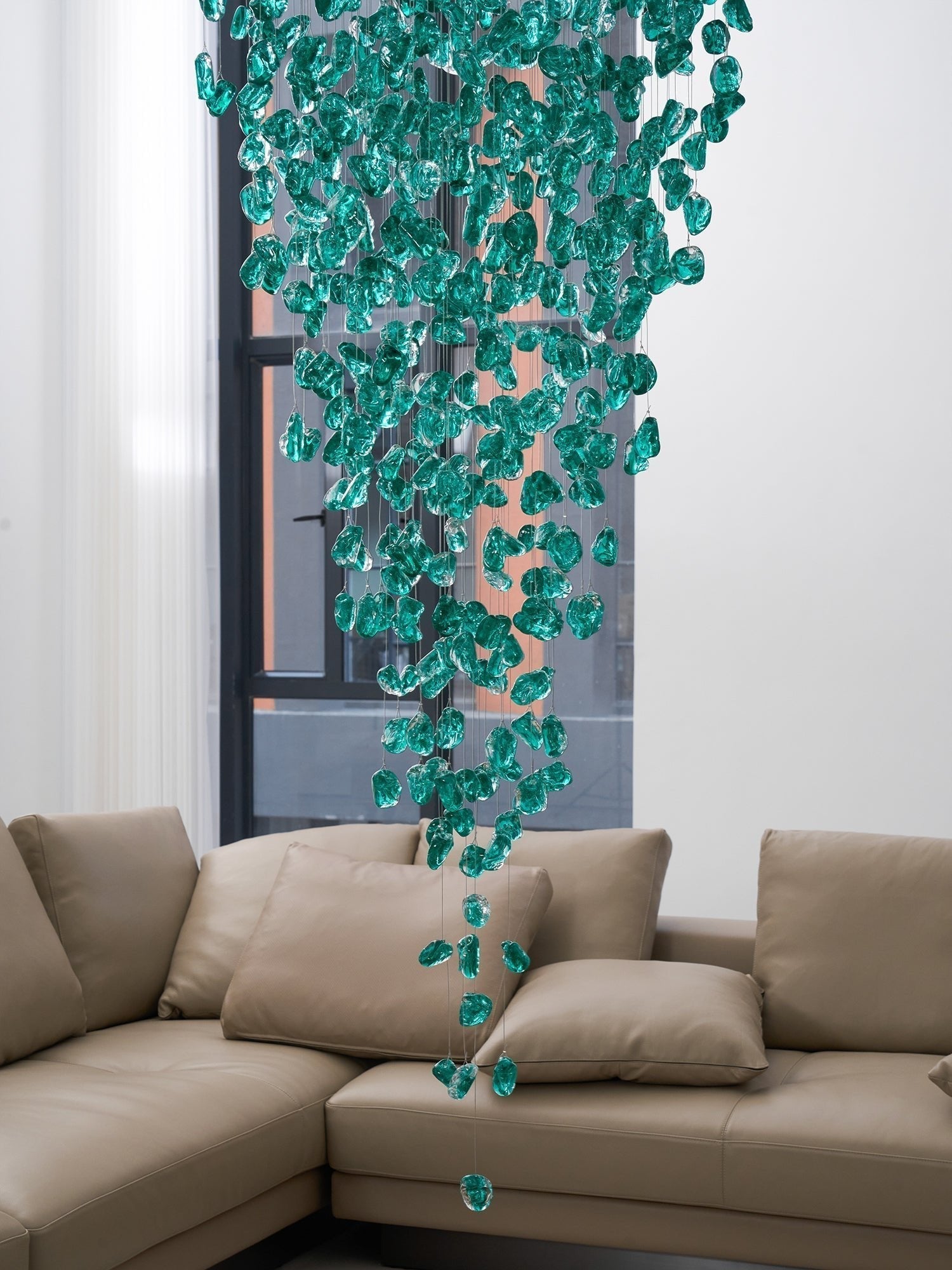 Veshaa Lustre en cristal de pierre de luxe postmoderne - Neutralighting