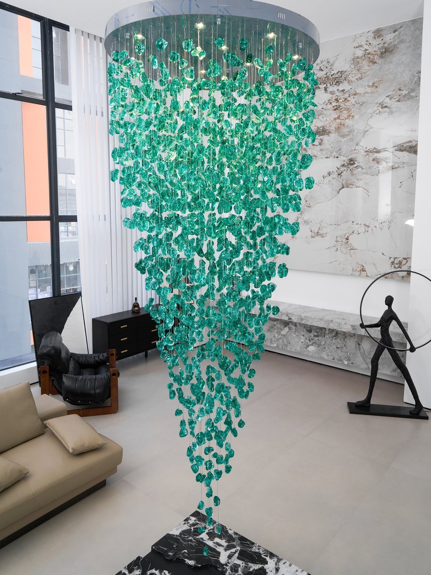 Veshaa Lustre en cristal de pierre de luxe postmoderne - Neutralighting