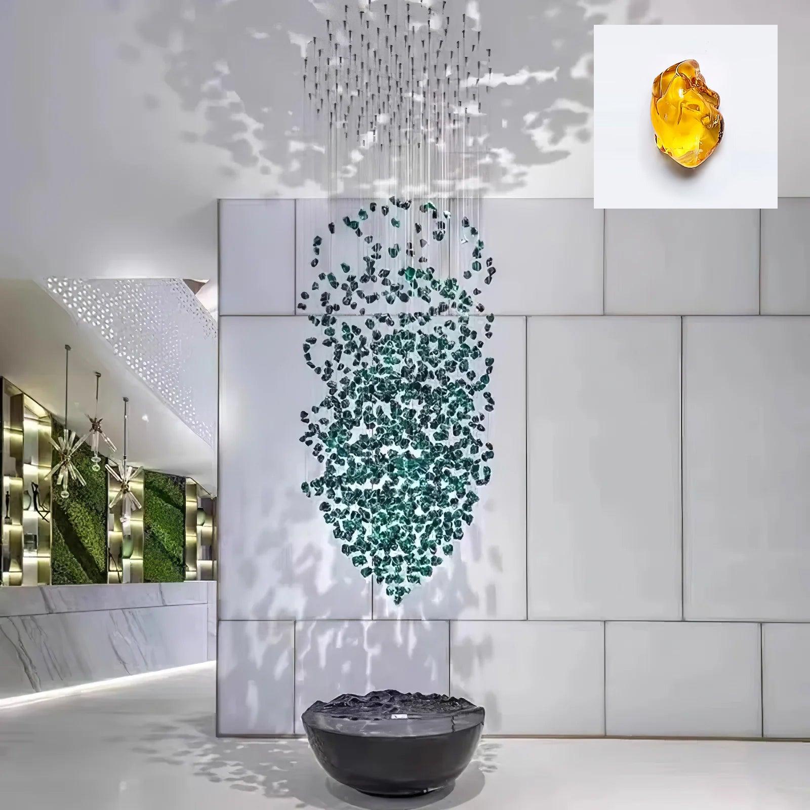 Veshaa Lustre en cristal de pierre de luxe postmoderne - Neutralighting