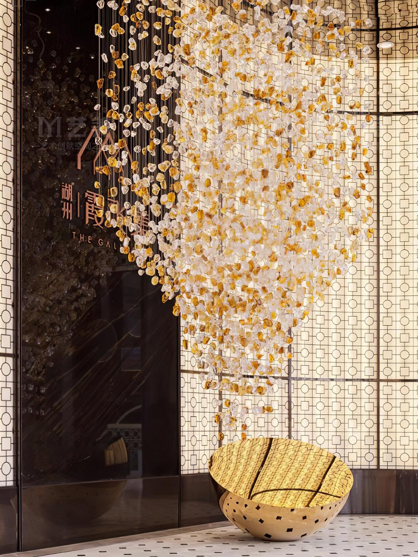 Veshaa Lustre en cristal de pierre de luxe postmoderne - Neutralighting