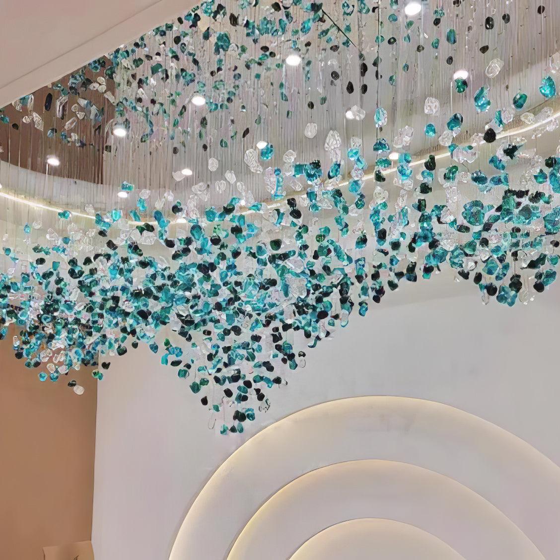 Veshaa Lustre en cristal de pierre de luxe postmoderne - Neutralighting