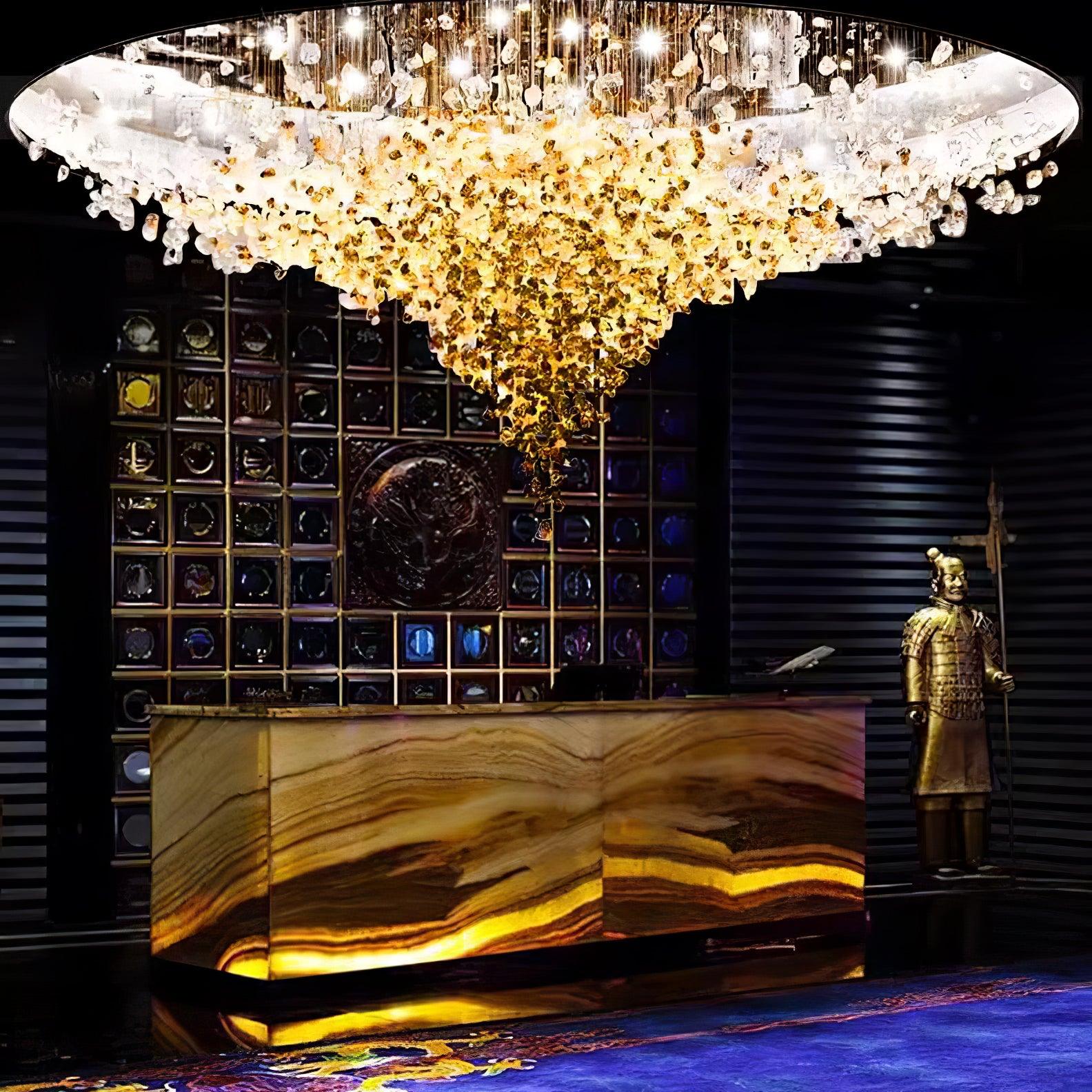 Veshaa Lustre en cristal de pierre de luxe postmoderne - Neutralighting