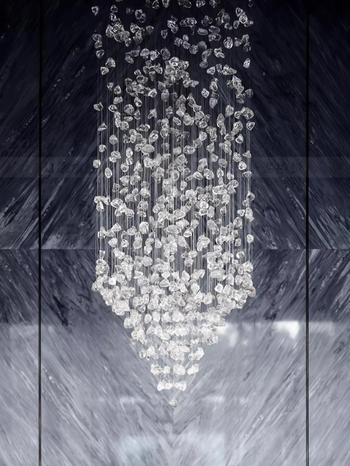 Veshaa Lustre en cristal de pierre de luxe postmoderne - Neutralighting