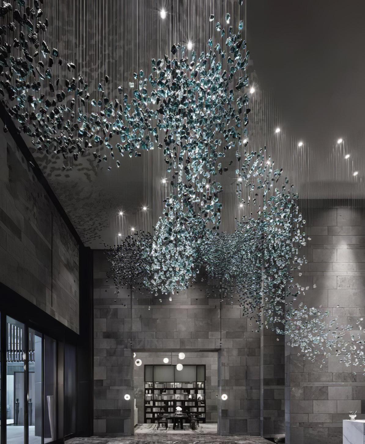 Veshaa Lustre en cristal de pierre de luxe postmoderne - Neutralighting