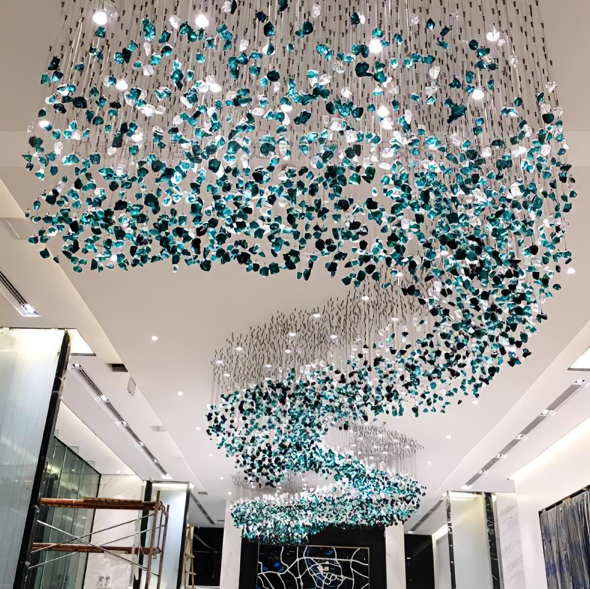 Veshaa Lustre en cristal de pierre de luxe postmoderne - Neutralighting