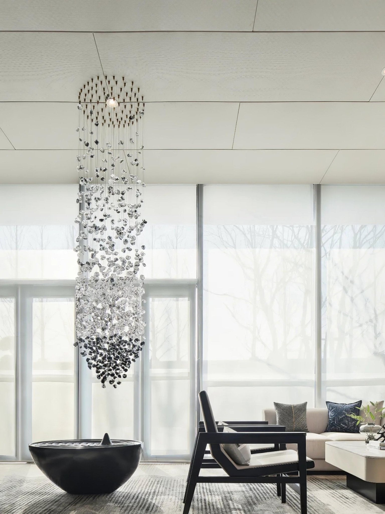 Veshaa Lustre en cristal de pierre de luxe postmoderne - Neutralighting