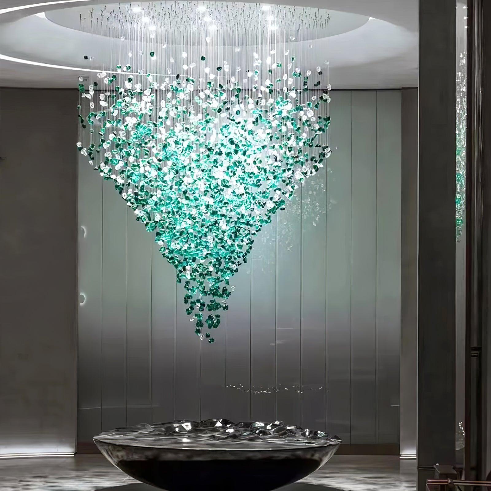 Veshaa Lustre en cristal de pierre de luxe postmoderne - Neutralighting