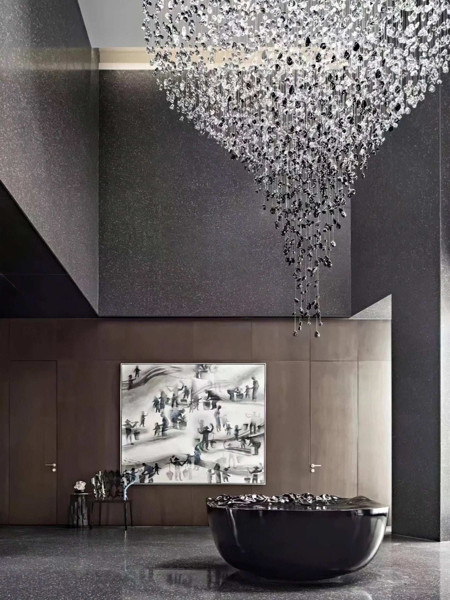 Veshaa Lustre en cristal de pierre de luxe postmoderne - Neutralighting
