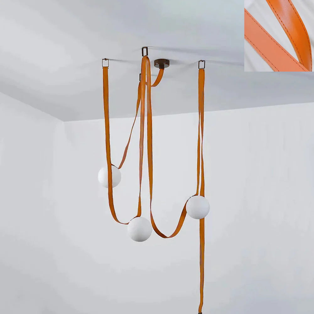 Lustra Suspension en Cuir et Verre - Neutralighting