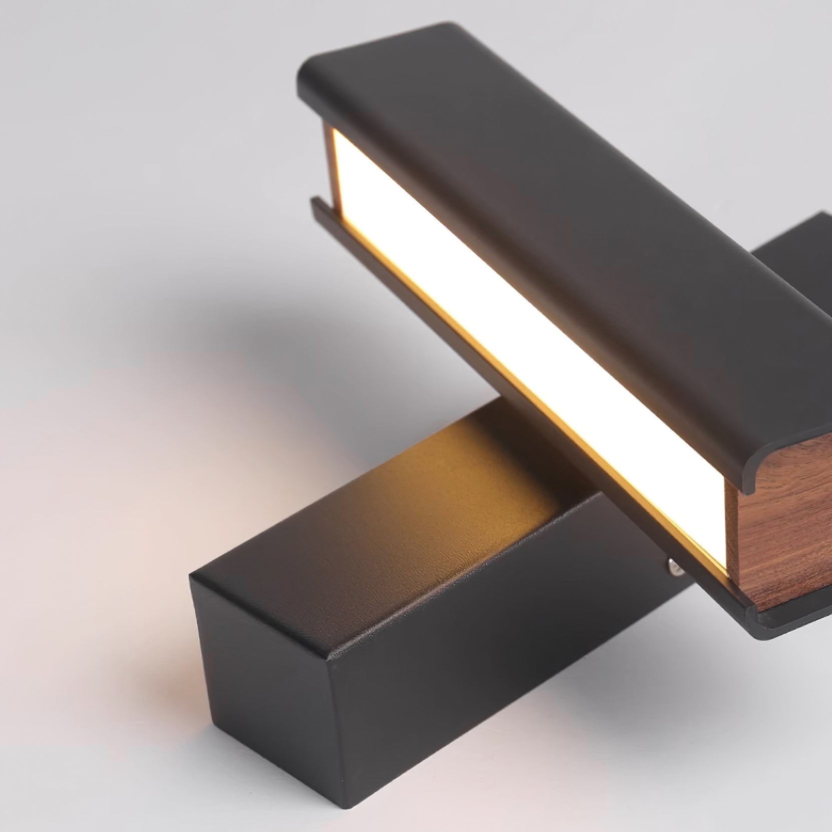 Olvynora Rotating Modern Minimalist Wooden Metal Wall Lamp - Lamp Copper