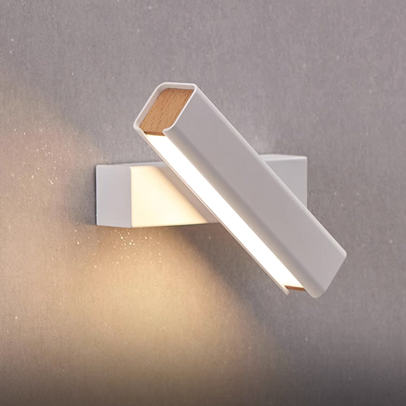Olvynora Rotating Modern Minimalist Wooden Metal Wall Lamp - Lamp Copper