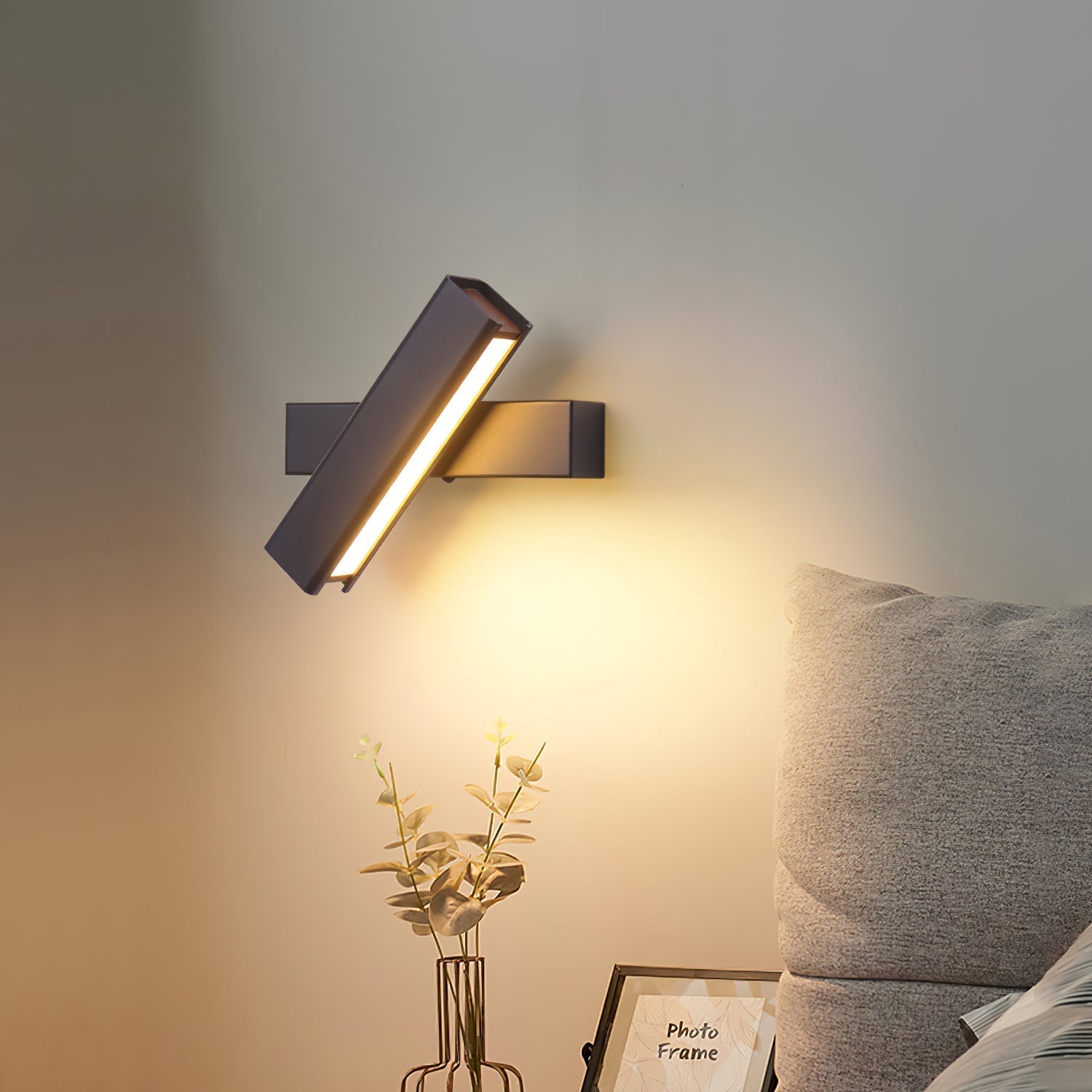 Olvynora Rotating Modern Minimalist Wooden Metal Wall Lamp - Lamp Copper