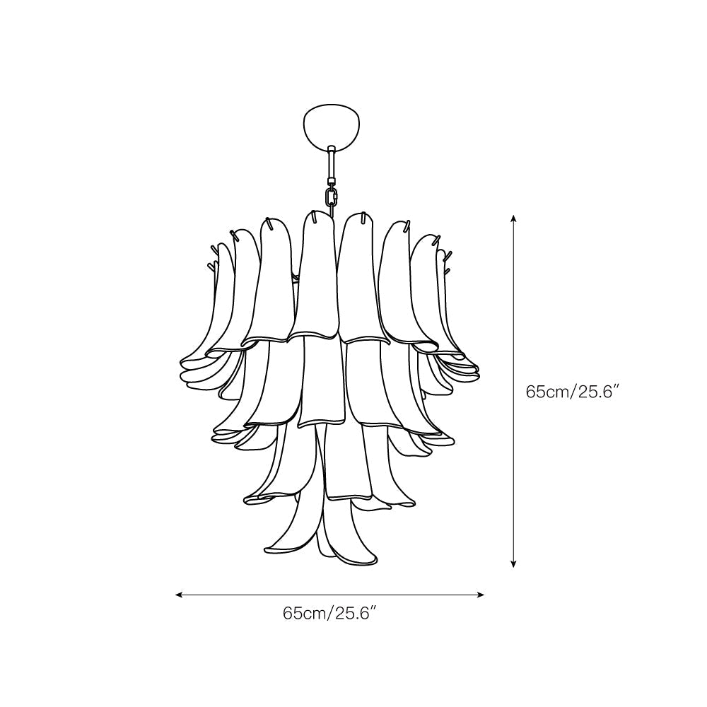 Orshaan Postmodern Luxury Metal Glass Chandelier - Lamp Copper