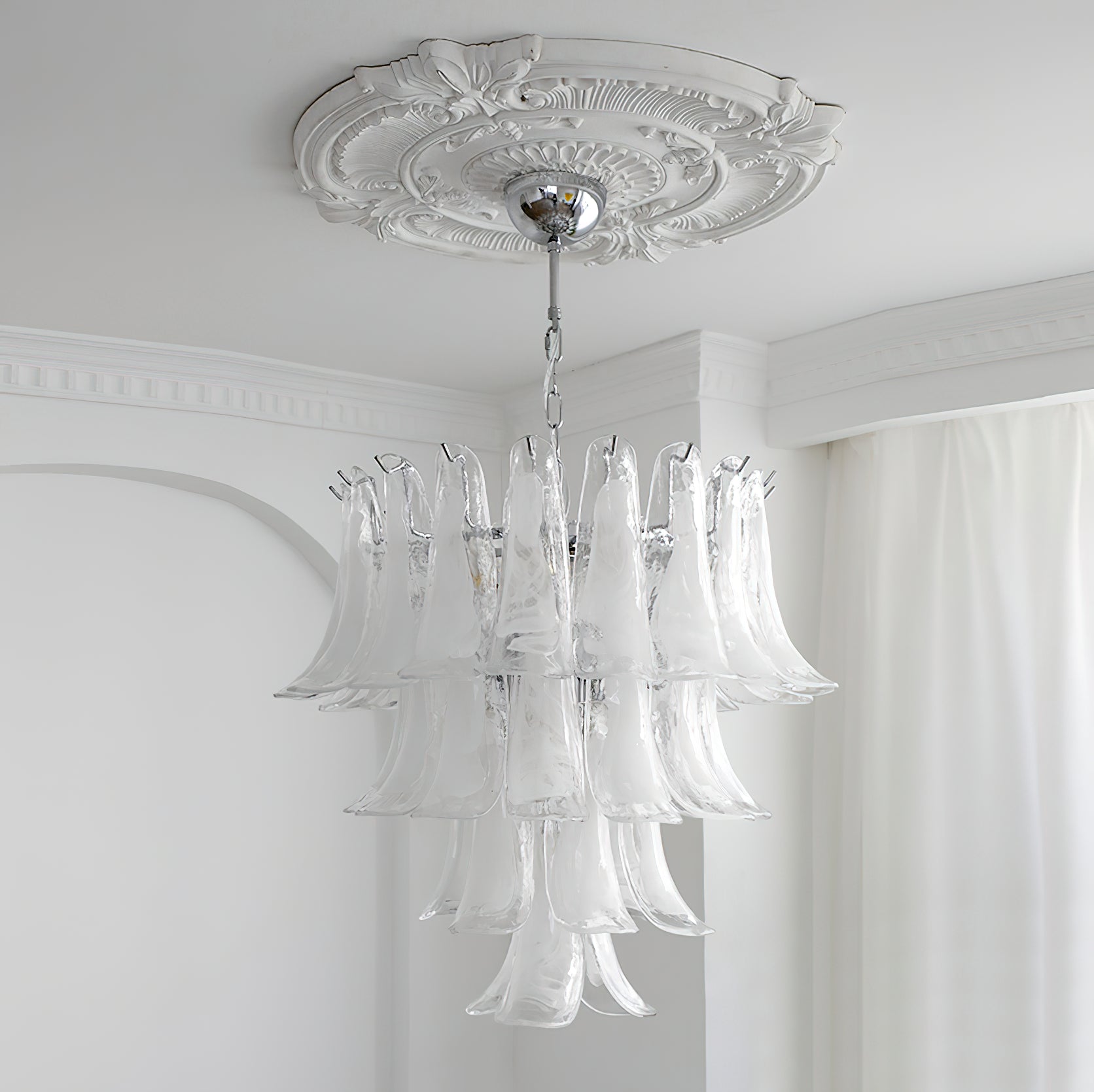 Orshaan Postmodern Luxury Metal Glass Chandelier - Lamp Copper