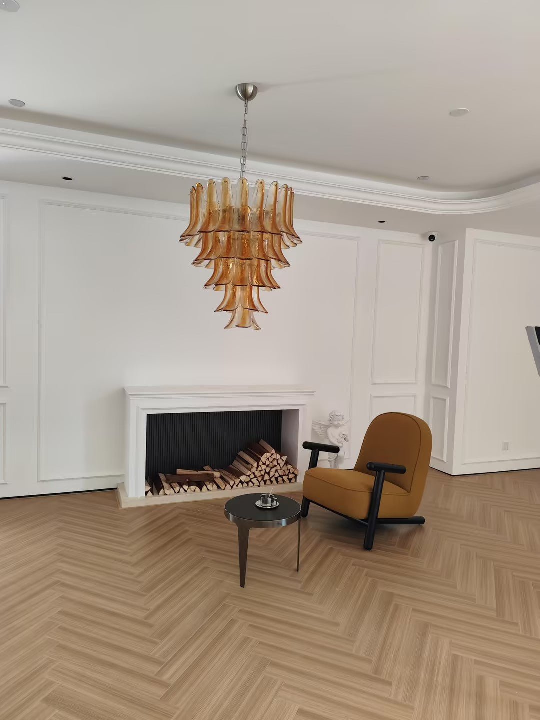 Orshaan Postmodern Luxury Metal Glass Chandelier - Lamp Copper
