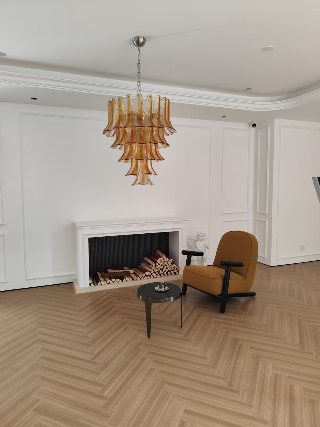 Orshaan Postmodern Luxury Metal Glass Chandelier - Lamp Copper
