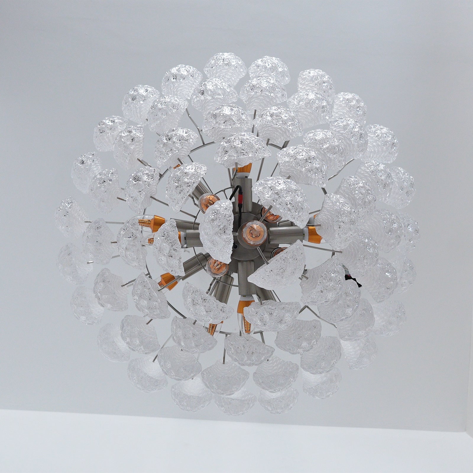 Aurora Chandelier Clear Murano Glass Dewdrop Layered - Letslighting