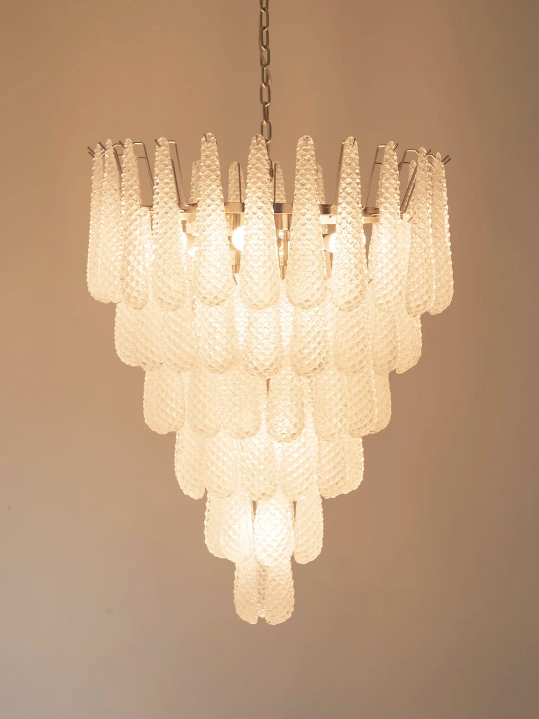 Aurora Chandelier Pinecone Murano Glass Textured Luxury - Letslighting