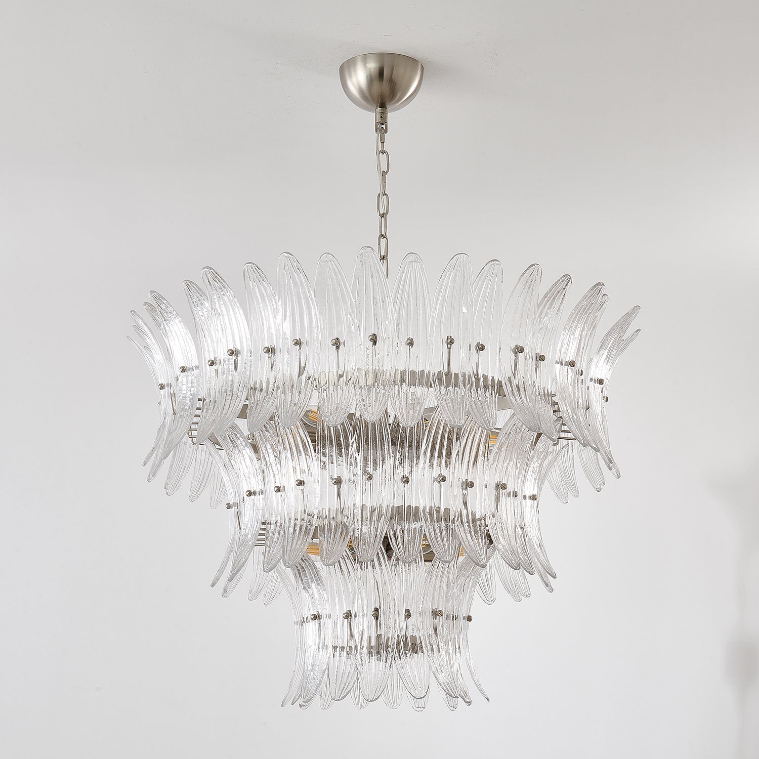 Aurora Chandelier en Verre de Murano Palmette à Niveaux - Neutralighting
