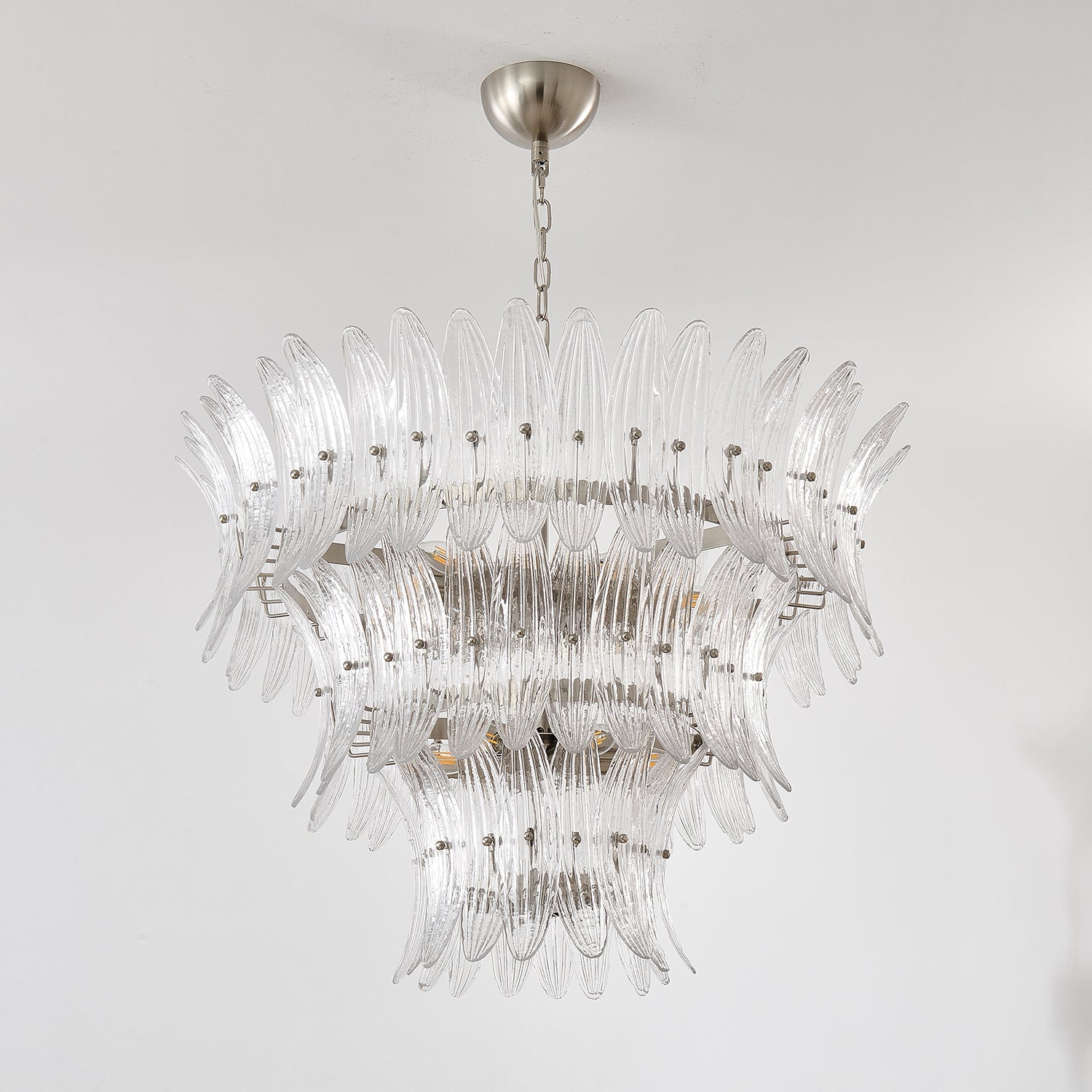 Aurora Chandelier en Verre de Murano Palmette à Niveaux - Neutralighting