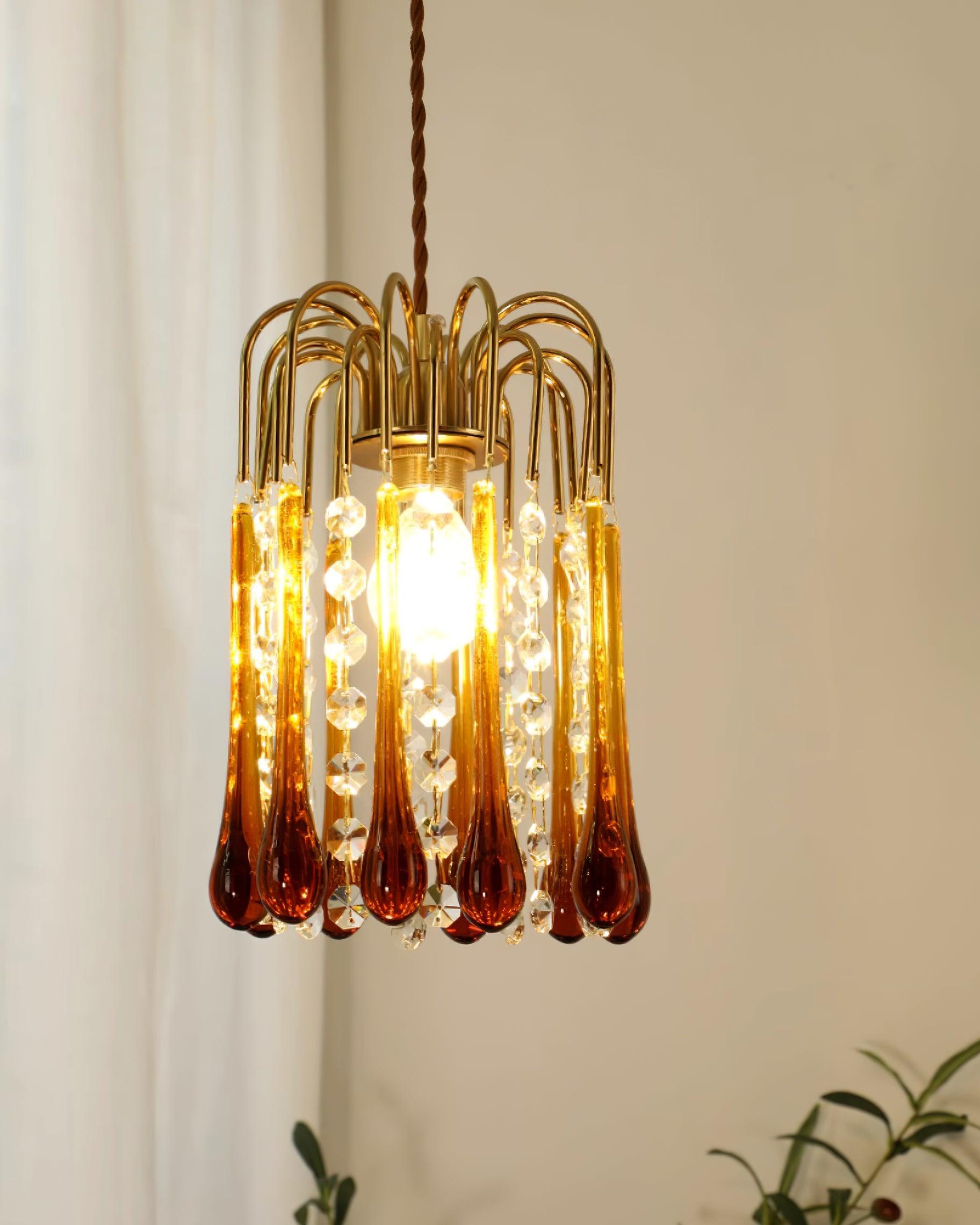 Murano Suspension en Cristal à Niveaux Cascade - Neutralighting