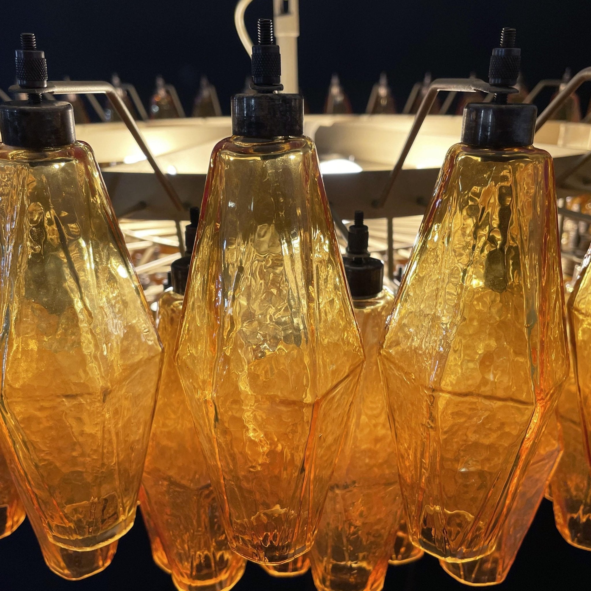 Murano Chandelier Ambre Superposé Ovale - Neutralighting