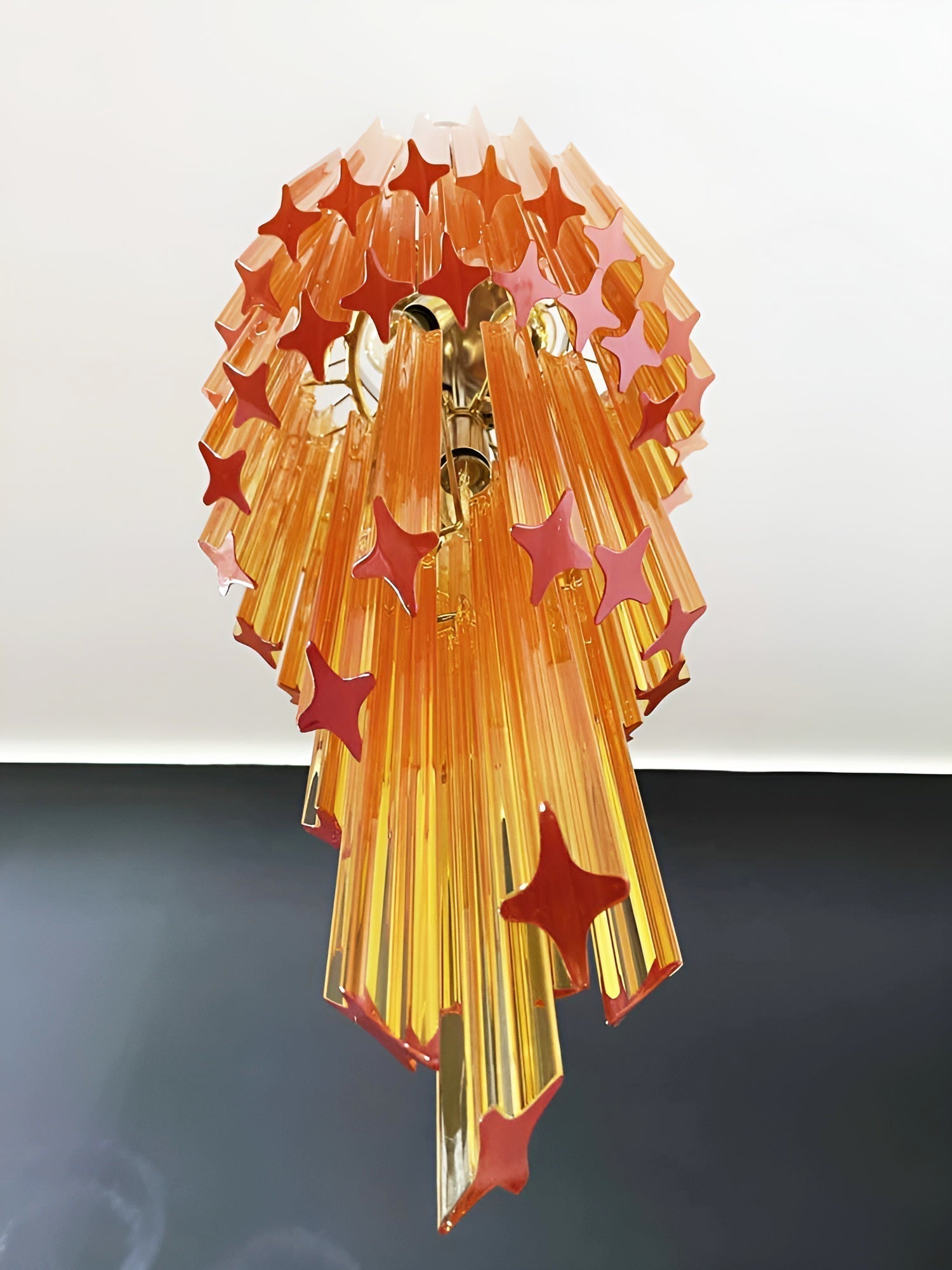 Aurora Chandelier Spiral Pink Prism Tiered - Letslighting