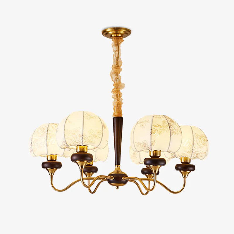 Orchid Chandelier en Tissu Vintage - Neutralighting