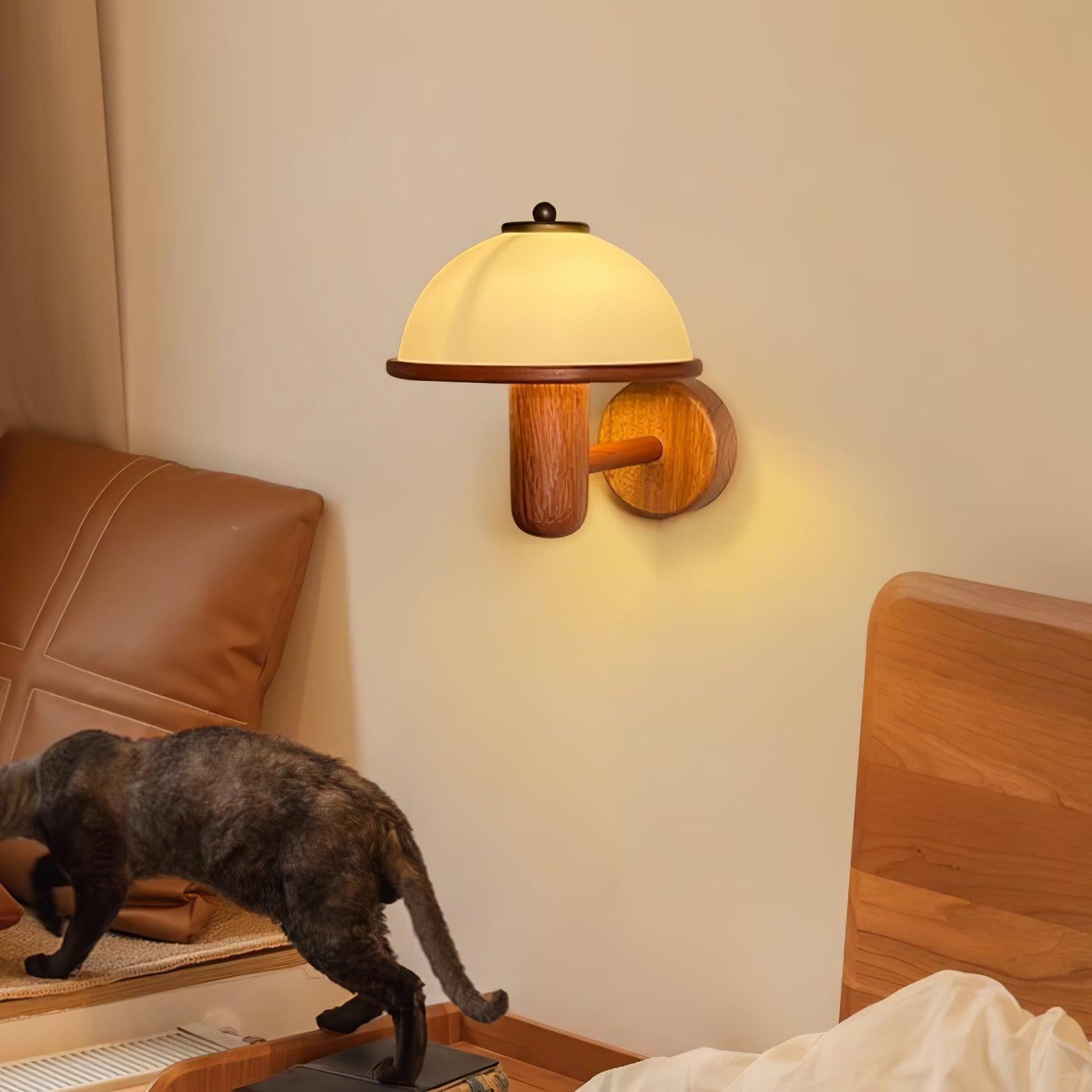 Lustra Applique Murale Champignon Bois de Chêne - Neutralighting