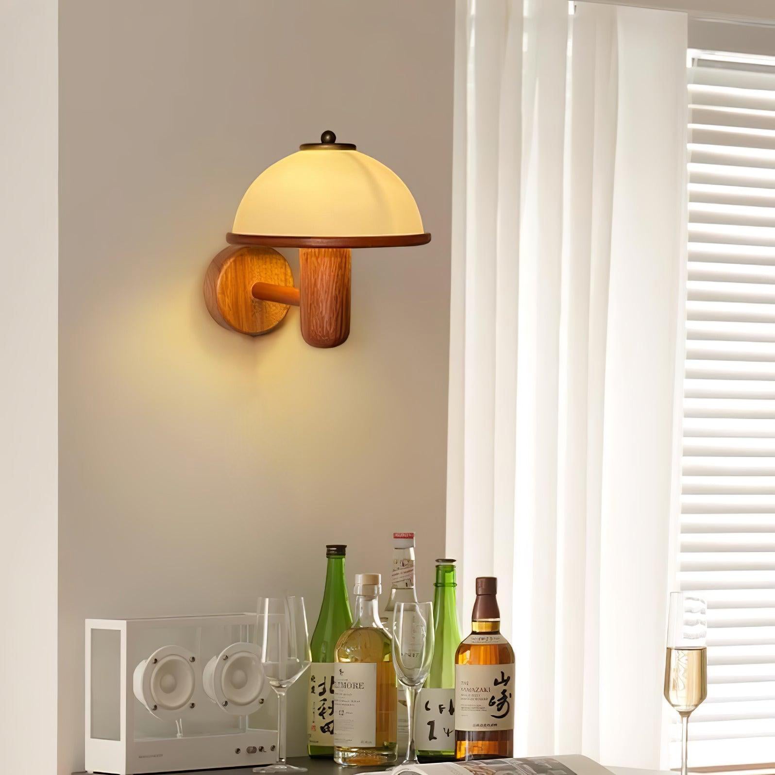 Lustra Applique Murale Champignon Bois de Chêne - Neutralighting