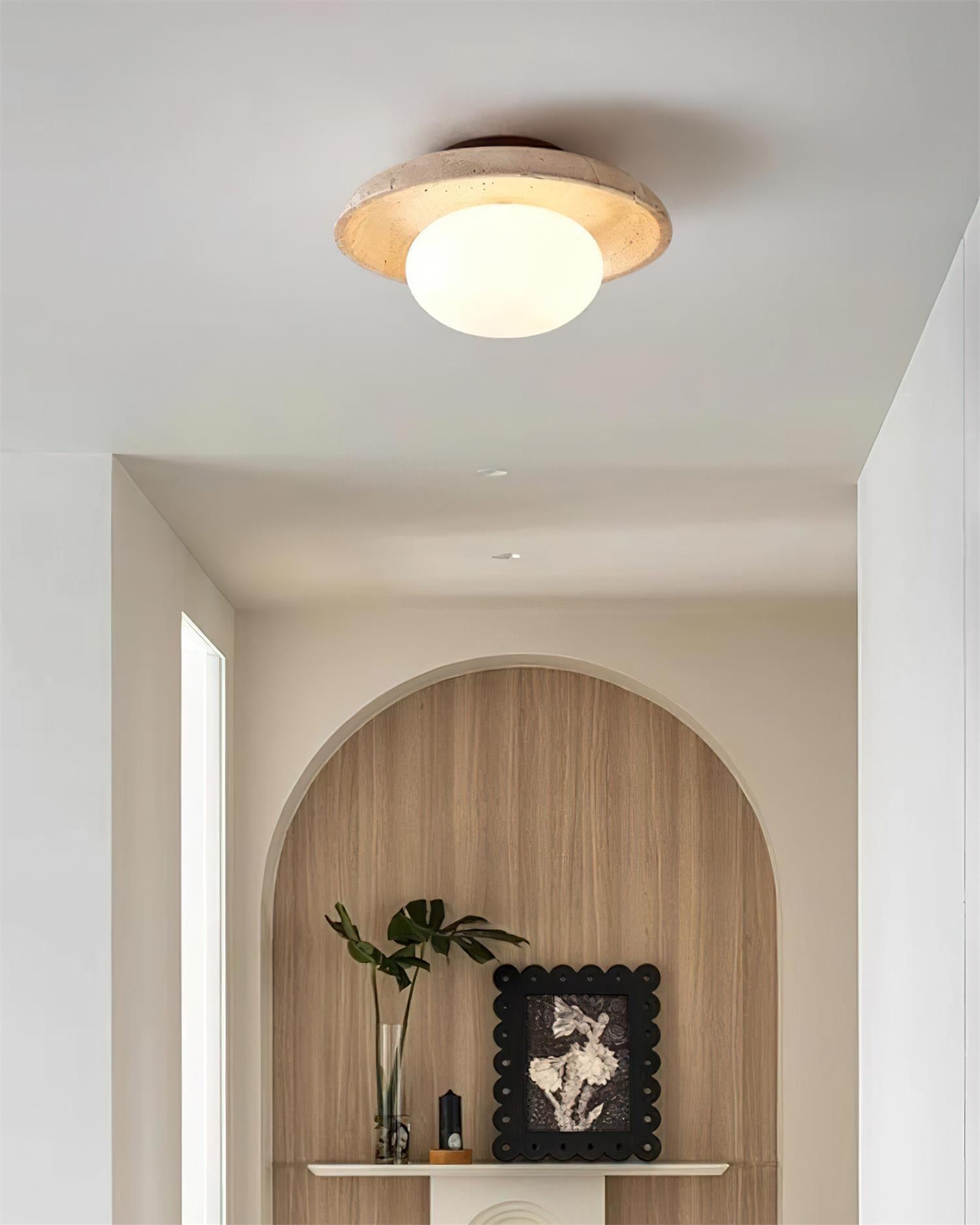 Mylie Plafonnier Minimaliste en Travertin - Neutralighting