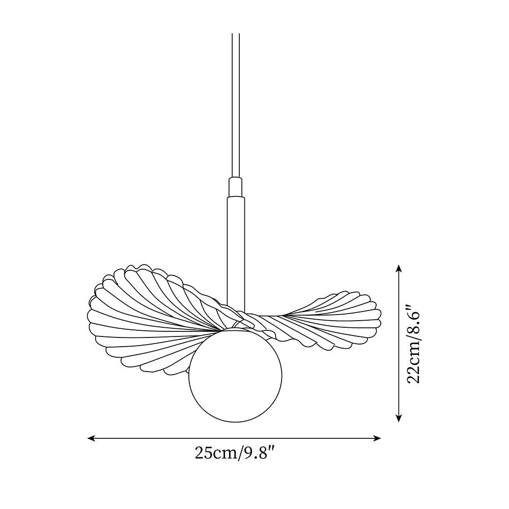 Myrna Suspension Éventail Forme Organique Minimaliste - Neutralighting